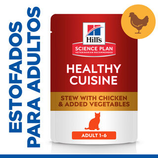  Hill's Science Plan Adult Healthy Cuisine Guisado de Frango e Legumes saqueta para gatos